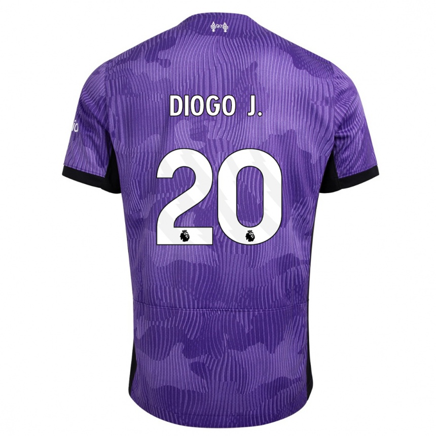 キッズフットボールディオゴ・ジョッタ#20紫サードユニフォームシャツ2023/24ジャージーユニフォーム