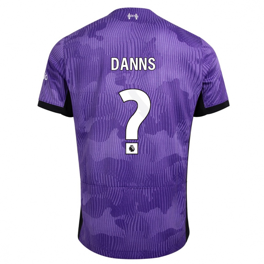 キッズフットボールジェイデン・ダンズ#0紫サードユニフォームシャツ2023/24ジャージーユニフォーム