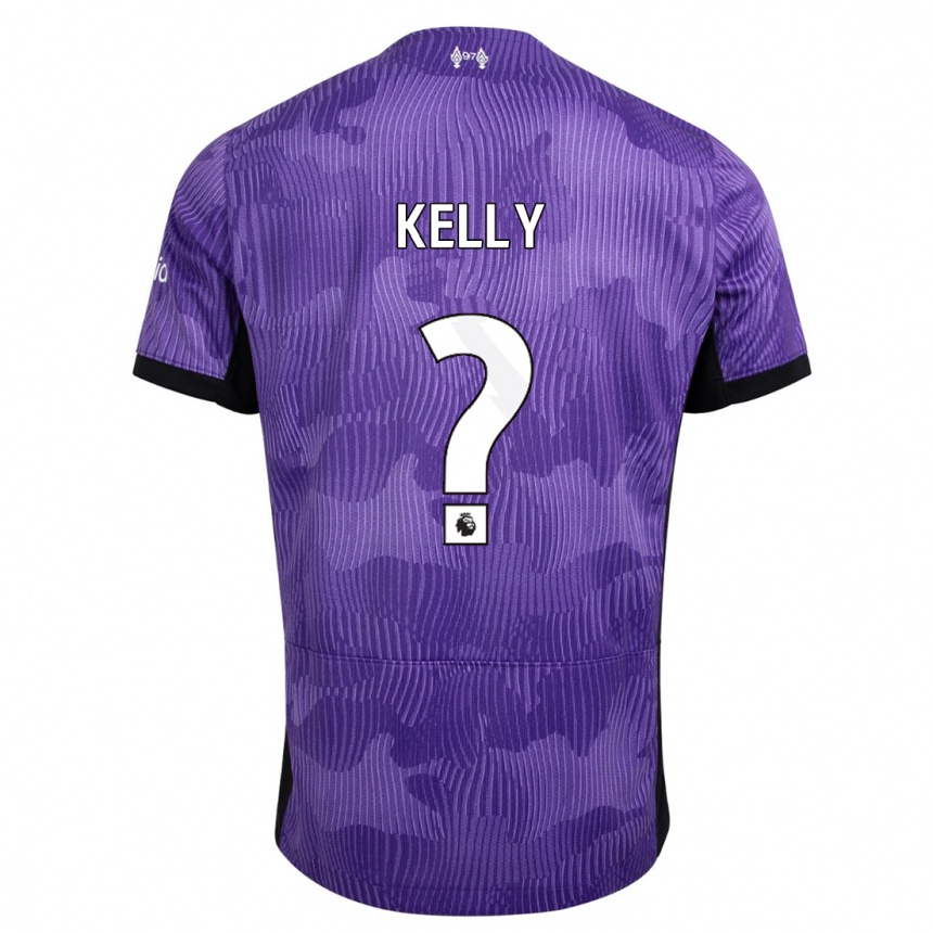 キッズフットボールカイル・ケリー#0紫サードユニフォームシャツ2023/24ジャージーユニフォーム