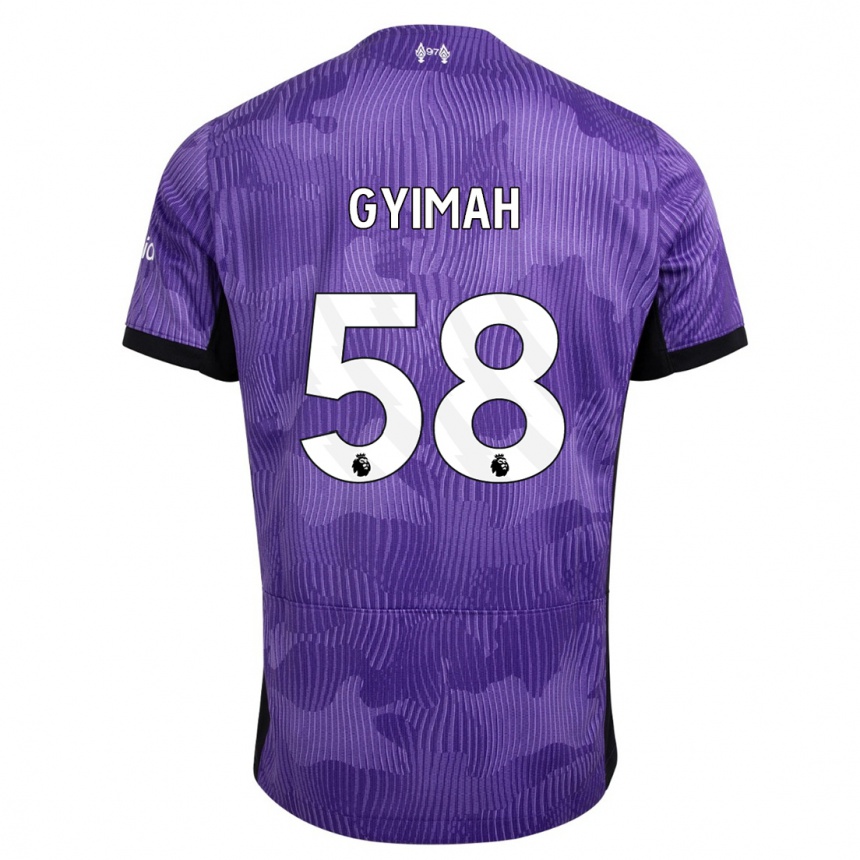 キッズフットボールフランシス・ギマ#58紫サードユニフォームシャツ2023/24ジャージーユニフォーム