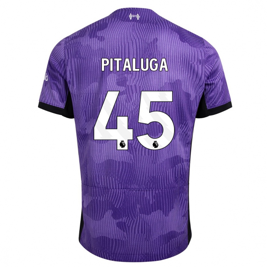 キッズフットボールマルセロ・ピタルガ#45紫サードユニフォームシャツ2023/24ジャージーユニフォーム