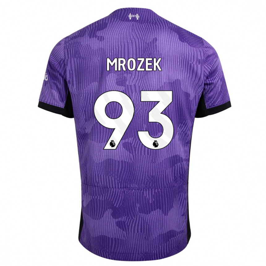 キッズフットボールファビアン・モゼク#93紫サードユニフォームシャツ2023/24ジャージーユニフォーム
