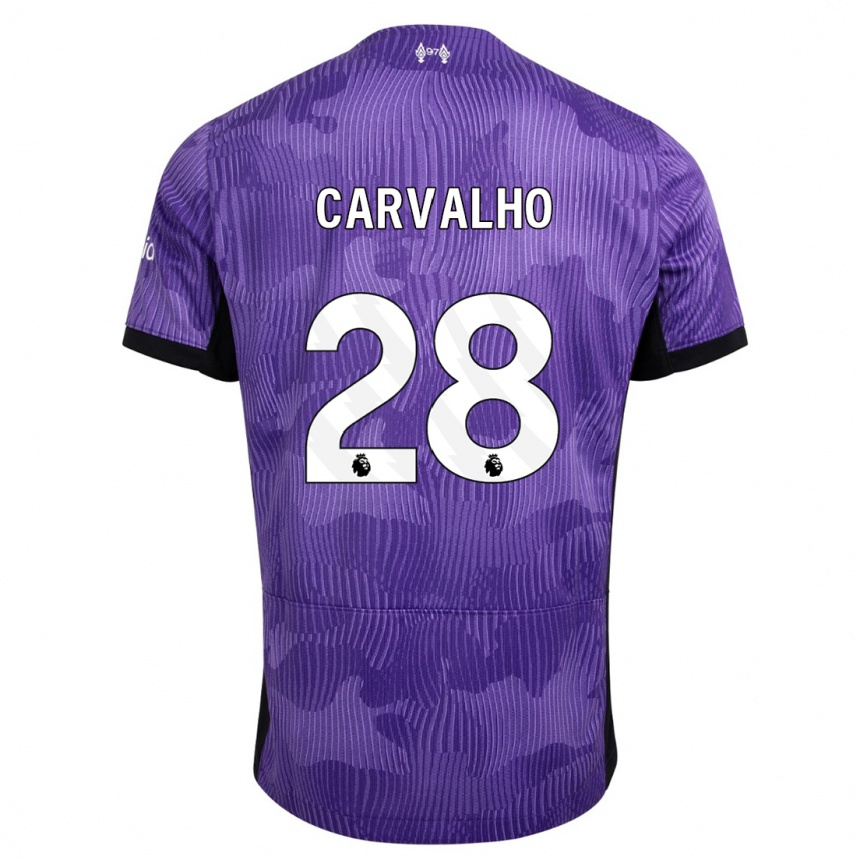 キッズフットボールファビオ・カルヴァーリョ#28紫サードユニフォームシャツ2023/24ジャージーユニフォーム