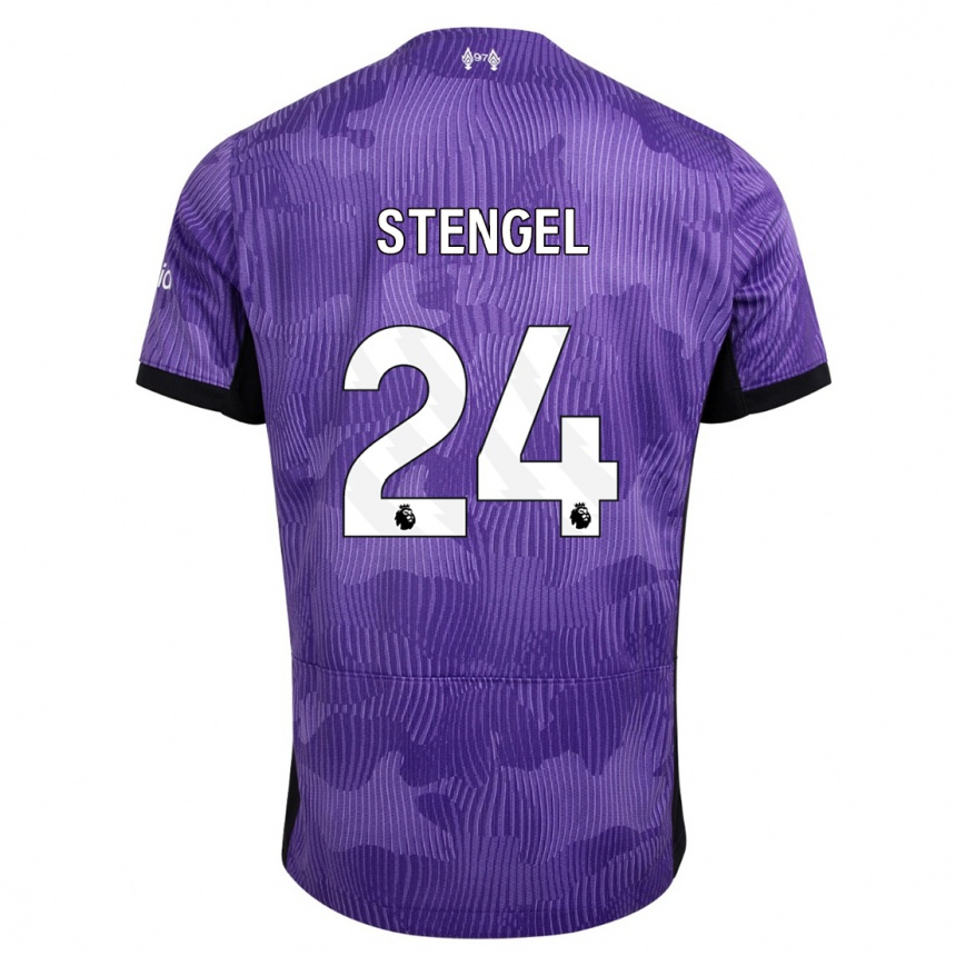 キッズフットボールケイティ・ステンゲル#24紫サードユニフォームシャツ2023/24ジャージーユニフォーム