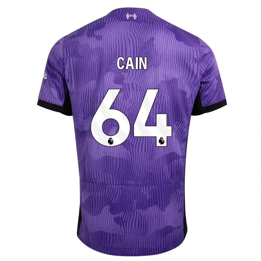 キッズフットボールジェイク・ケイン#64紫サードユニフォームシャツ2023/24ジャージーユニフォーム