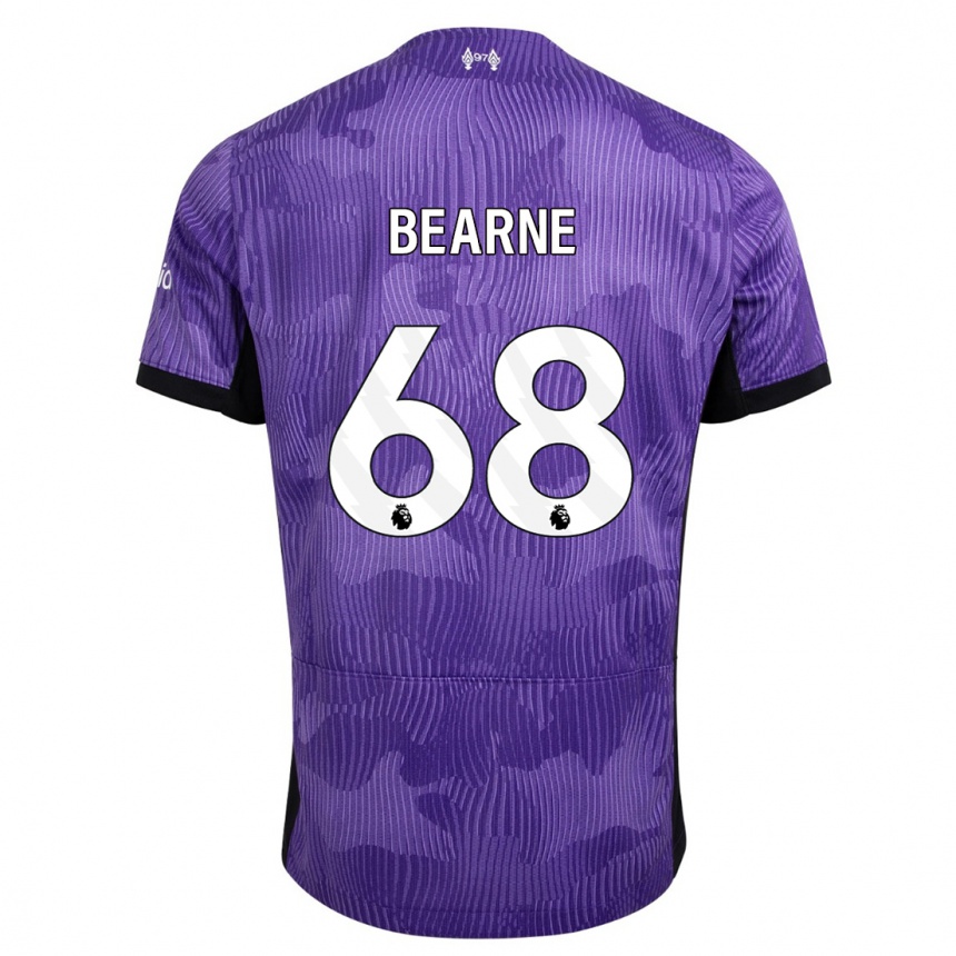 キッズフットボールジャック・ベアルン#68紫サードユニフォームシャツ2023/24ジャージーユニフォーム
