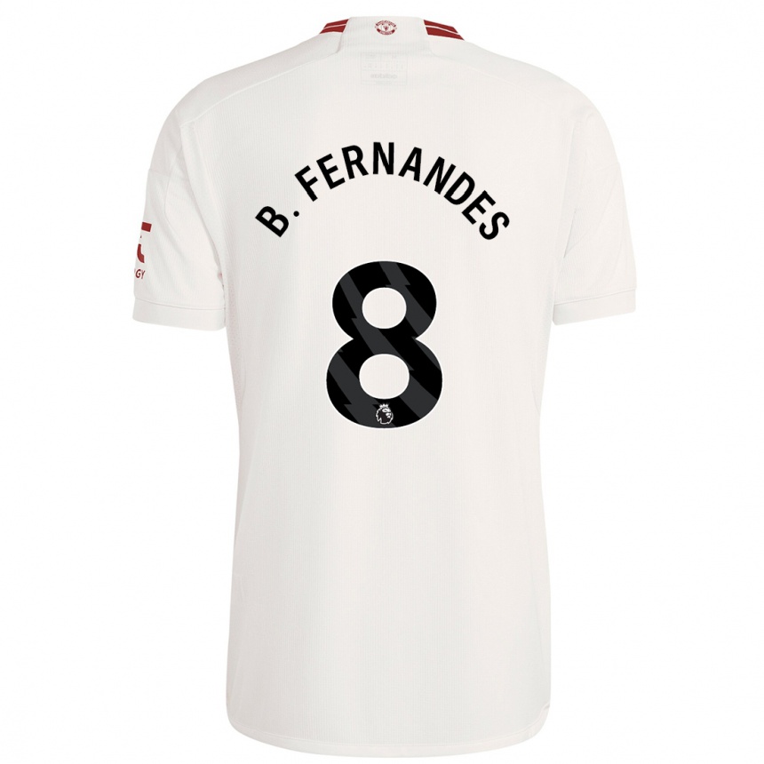 キッズフットボールブルーノ・フェルナンデス#8白サードユニフォームシャツ2023/24ジャージーユニフォーム