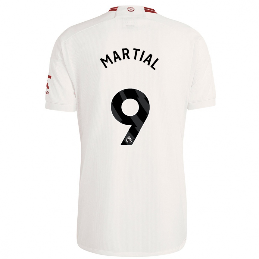 キッズフットボールアントニー・マルシャル#9白サードユニフォームシャツ2023/24ジャージーユニフォーム