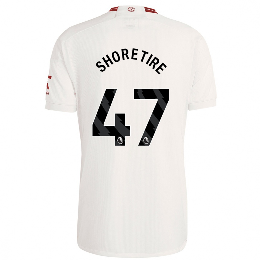 キッズフットボールショラ・ショレティレ#47白サードユニフォームシャツ2023/24ジャージーユニフォーム