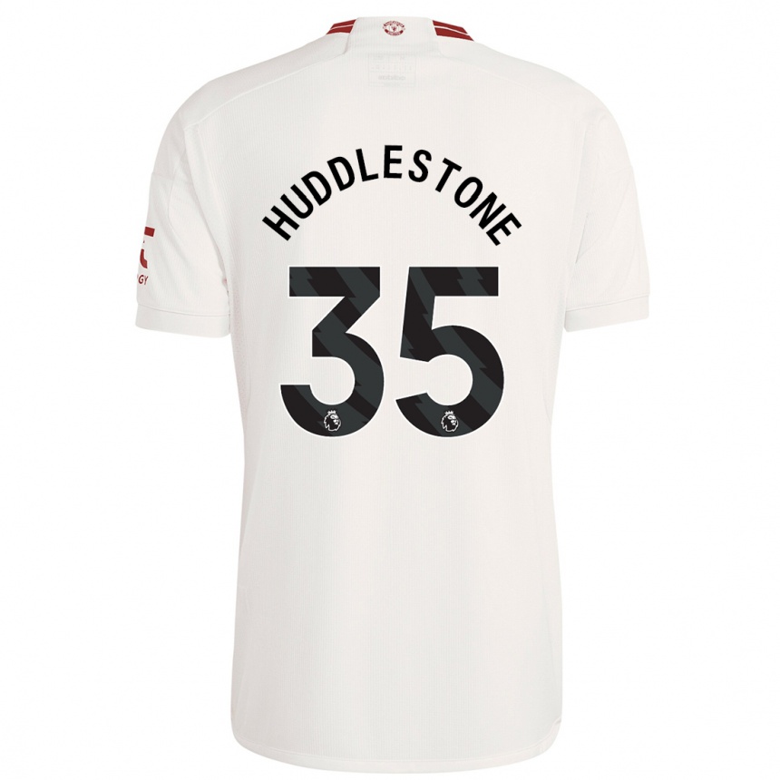 キッズフットボールトム・ハドルストーン#35白サードユニフォームシャツ2023/24ジャージーユニフォーム