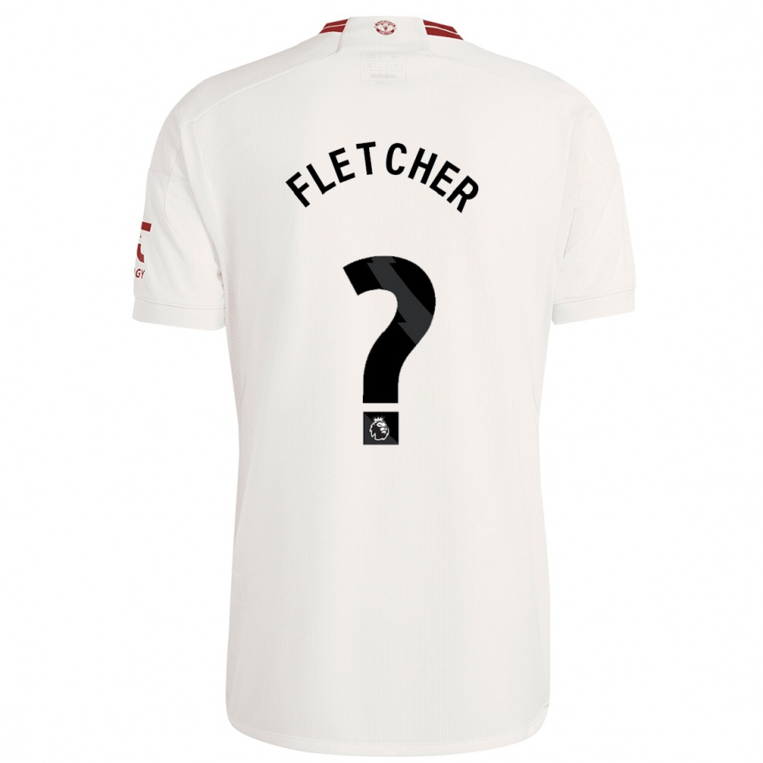 キッズフットボールジャック・フレッチャー#0白サードユニフォームシャツ2023/24ジャージーユニフォーム