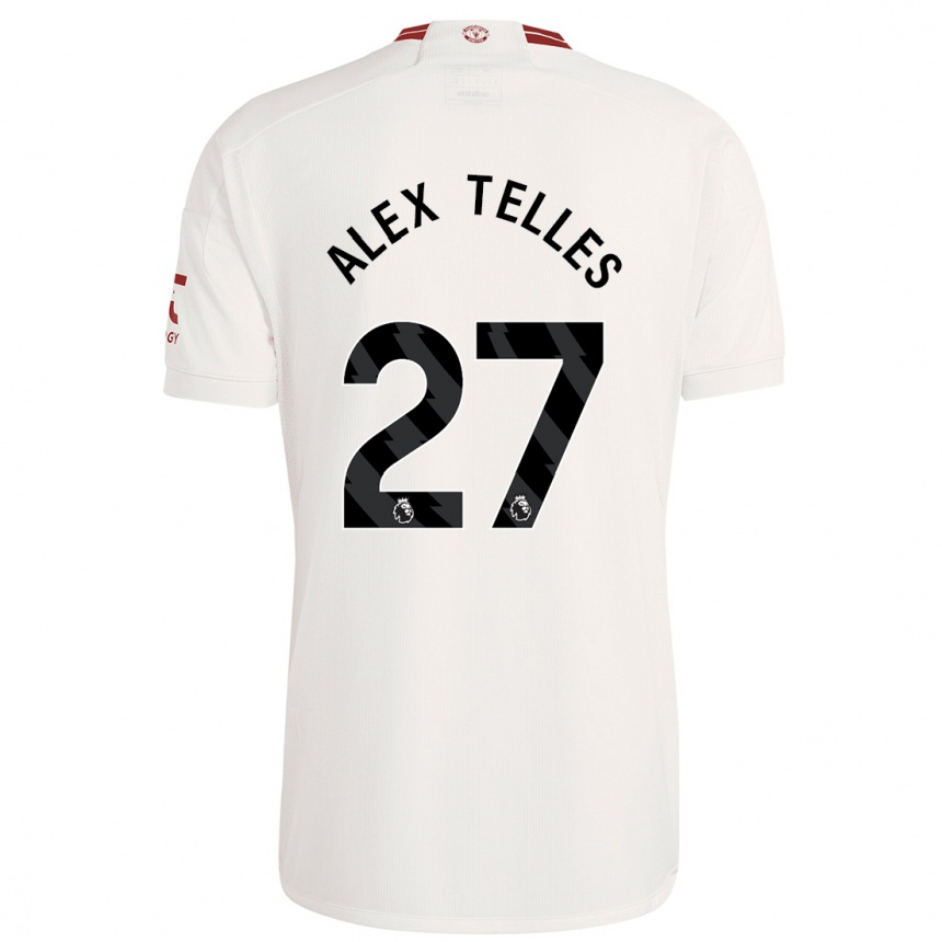 キッズフットボールアレックス・ニコラオ・テレス#27白サードユニフォームシャツ2023/24ジャージーユニフォーム