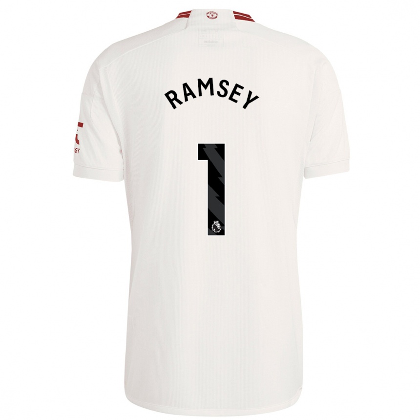 キッズフットボールエミリー・ラムジー#1白サードユニフォームシャツ2023/24ジャージーユニフォーム