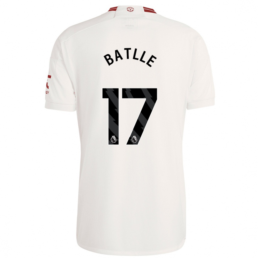 キッズフットボールオナバトル#17白サードユニフォームシャツ2023/24ジャージーユニフォーム