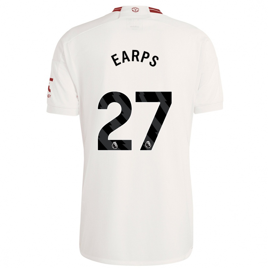キッズフットボールメアリー・アープス#27白サードユニフォームシャツ2023/24ジャージーユニフォーム