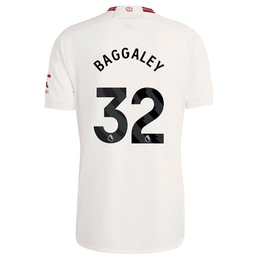 キッズフットボールソフィー・バガリー#32白サードユニフォームシャツ2023/24ジャージーユニフォーム