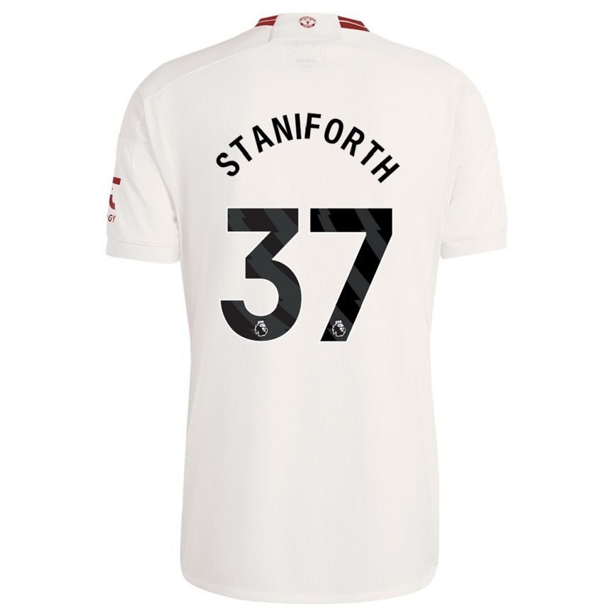 キッズフットボールルーシー・スタニフォース#37白サードユニフォームシャツ2023/24ジャージーユニフォーム