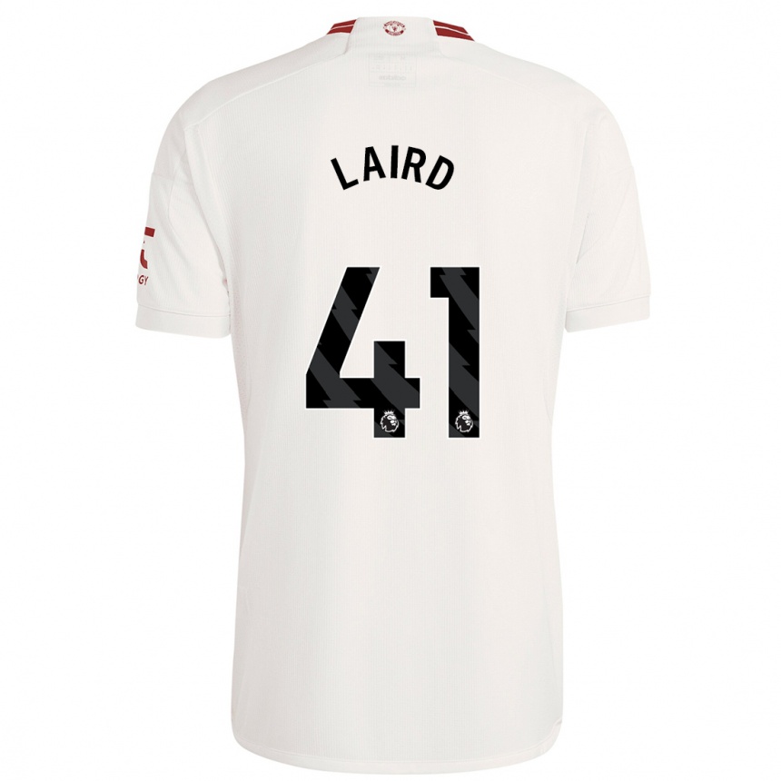 キッズフットボールイーサン・レアード#41白サードユニフォームシャツ2023/24ジャージーユニフォーム
