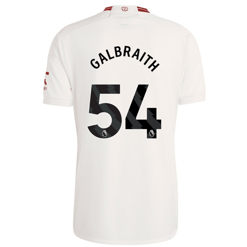 キッズフットボールイーサン・ガルブレイス#54白サードユニフォームシャツ2023/24ジャージーユニフォーム