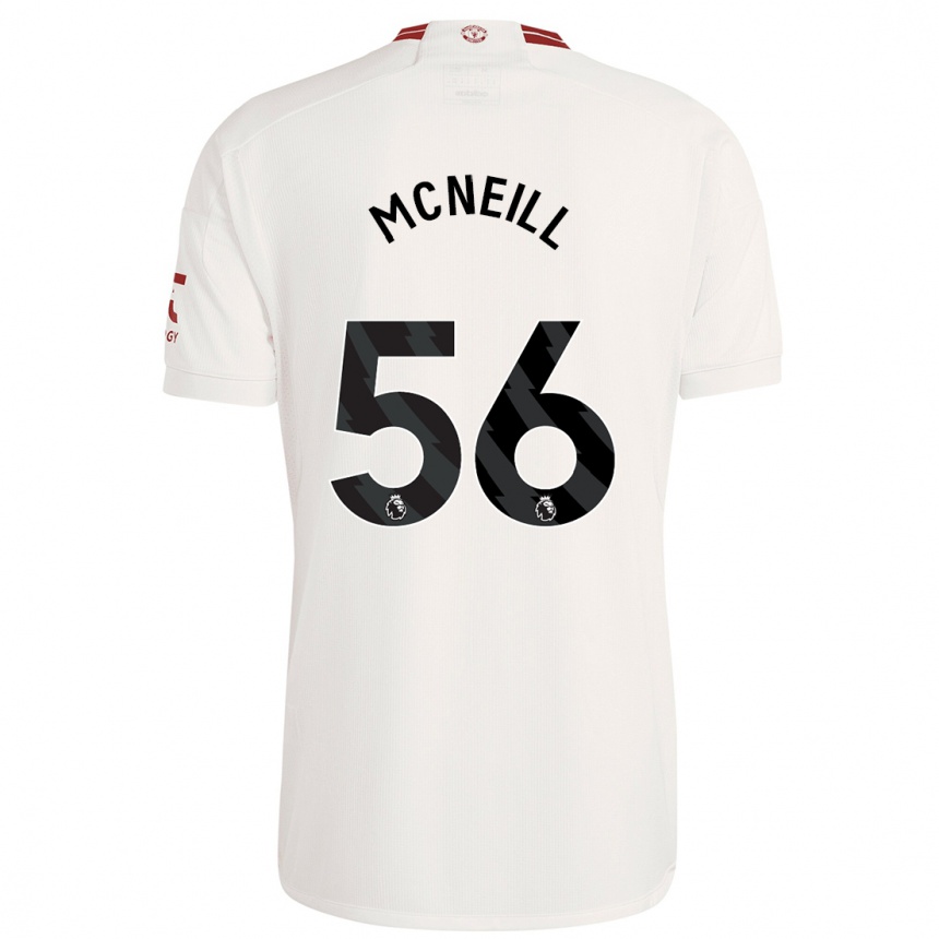 キッズフットボールチャーリー・マクニール#56白サードユニフォームシャツ2023/24ジャージーユニフォーム