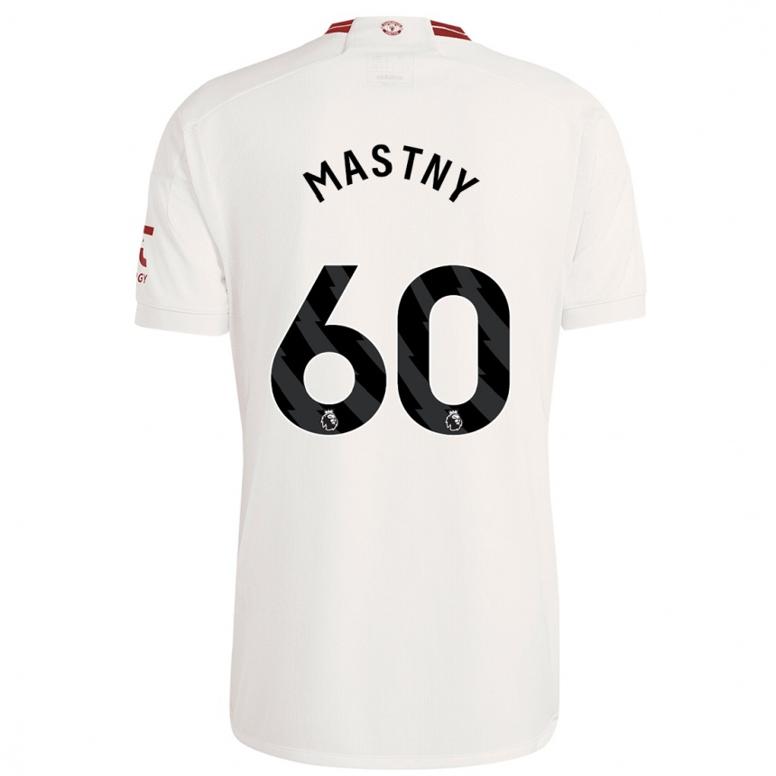 キッズフットボールオンドジェイ・マストニー#60白サードユニフォームシャツ2023/24ジャージーユニフォーム