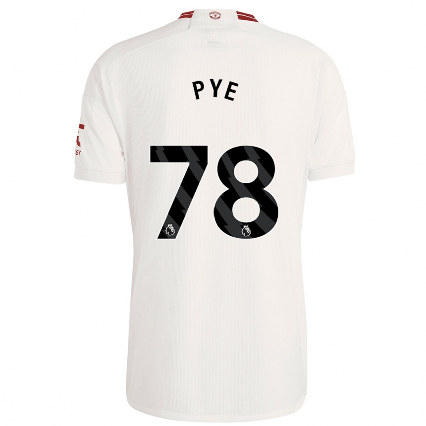 キッズフットボールローガン・パイ#78白サードユニフォームシャツ2023/24ジャージーユニフォーム