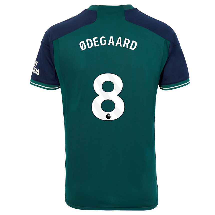 キッズフットボールマルティン・ウーデゴール#8緑サードユニフォームシャツ2023/24ジャージーユニフォーム