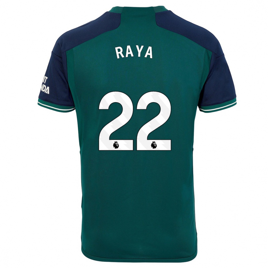 キッズフットボールダビド・ラヤ#22緑サードユニフォームシャツ2023/24ジャージーユニフォーム