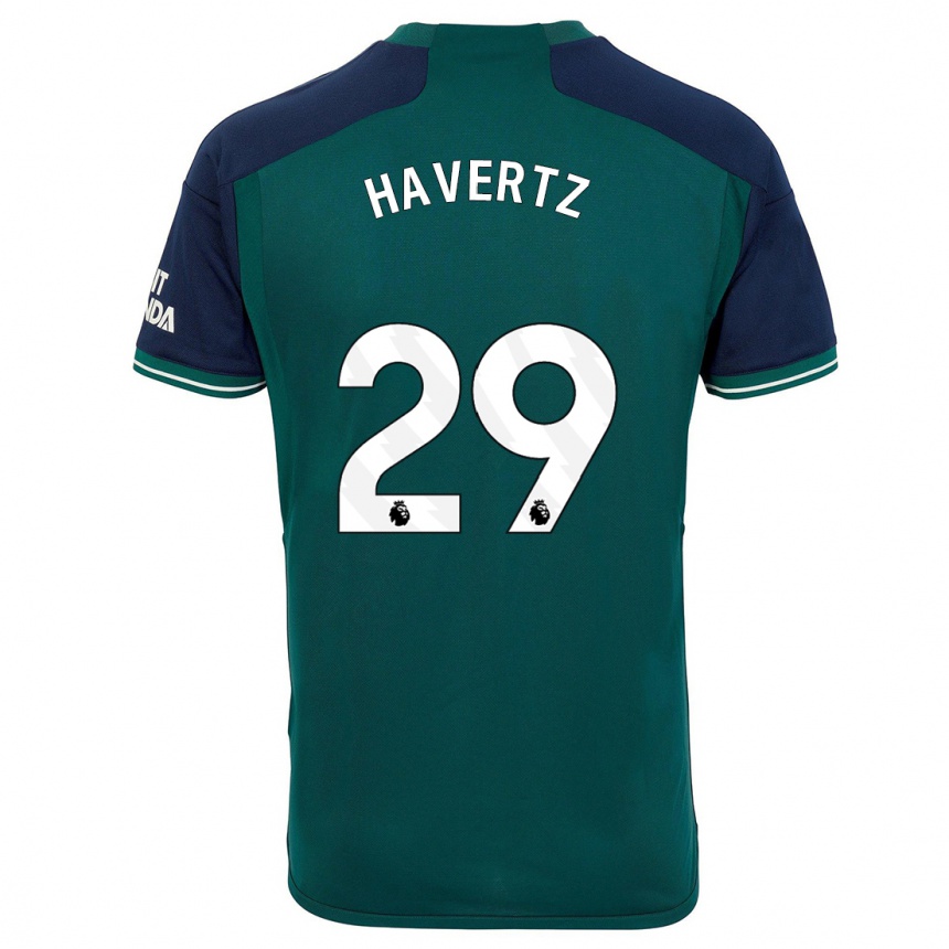 キッズフットボールカイ・ハフェルツ#29緑サードユニフォームシャツ2023/24ジャージーユニフォーム