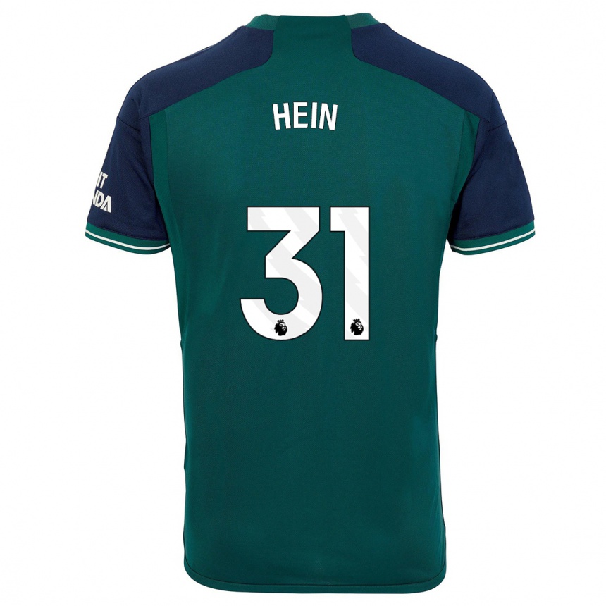 キッズフットボールカール・ヤコブ・ハイン#31緑サードユニフォームシャツ2023/24ジャージーユニフォーム