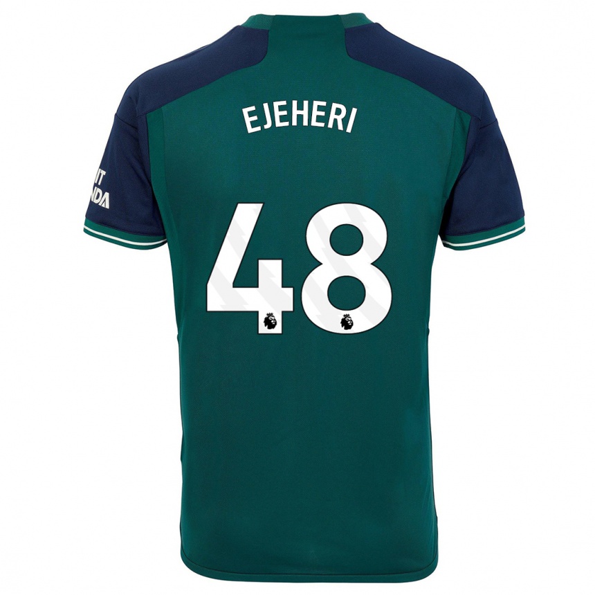 キッズフットボールオヴィー・エゼヘリ#48緑サードユニフォームシャツ2023/24ジャージーユニフォーム