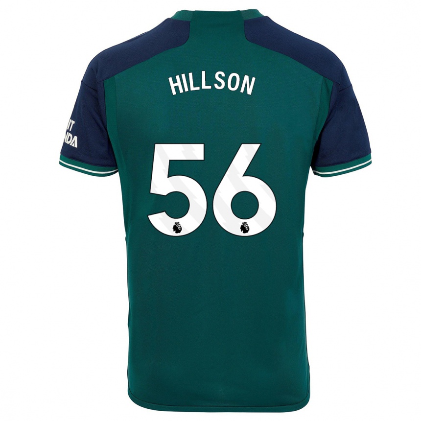 キッズフットボールジェームス・ヒルソン#56緑サードユニフォームシャツ2023/24ジャージーユニフォーム