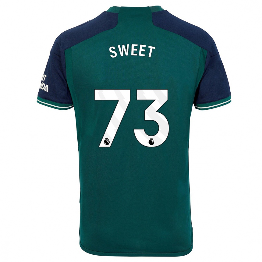 キッズフットボールジェームス・スウィート#73緑サードユニフォームシャツ2023/24ジャージーユニフォーム