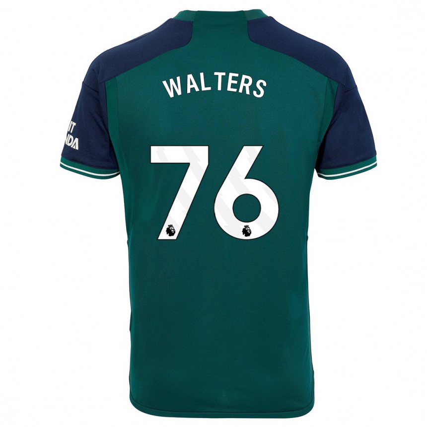 キッズフットボールロイエル・ウォルターズ#76緑サードユニフォームシャツ2023/24ジャージーユニフォーム