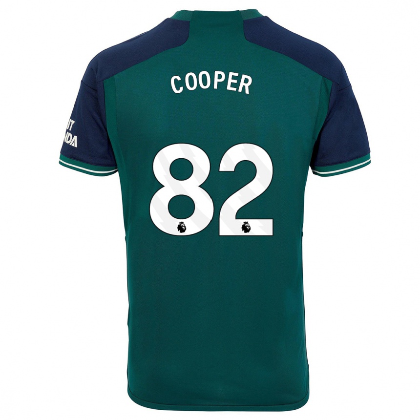 キッズフットボールノア・クーパー#82緑サードユニフォームシャツ2023/24ジャージーユニフォーム