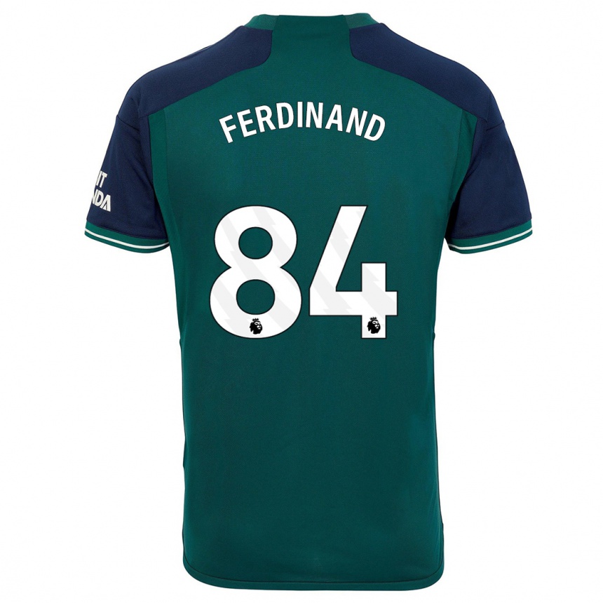 キッズフットボールセブ・フェルディナンド#84緑サードユニフォームシャツ2023/24ジャージーユニフォーム
