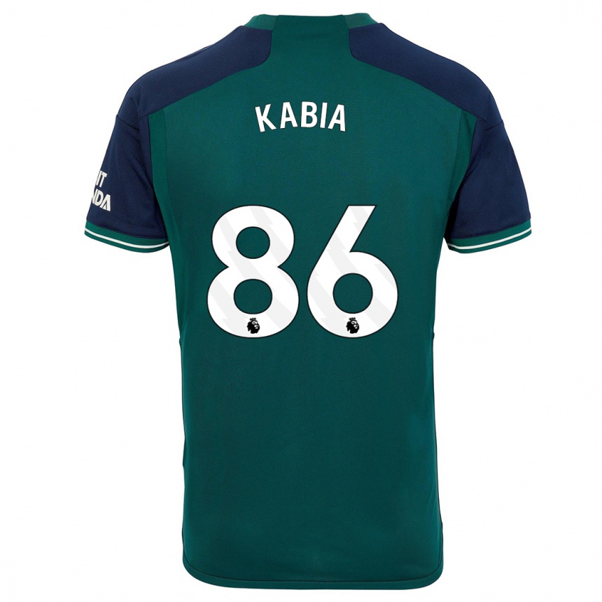 キッズフットボールイスミール・カビア#86緑サードユニフォームシャツ2023/24ジャージーユニフォーム