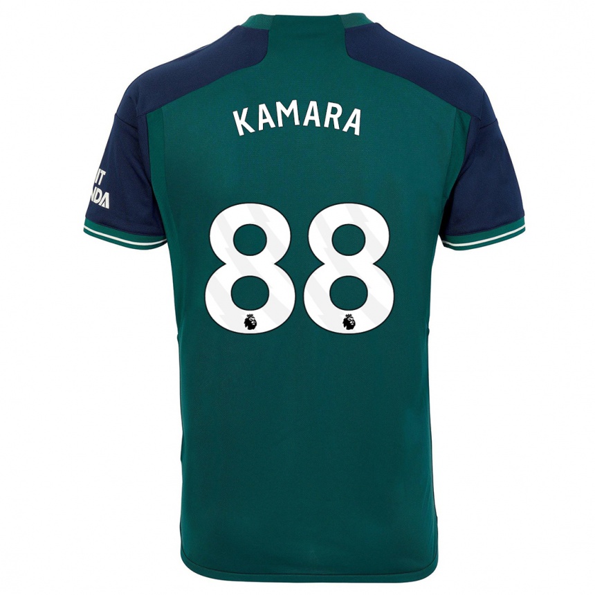キッズフットボールオスマン・カマラ#88緑サードユニフォームシャツ2023/24ジャージーユニフォーム