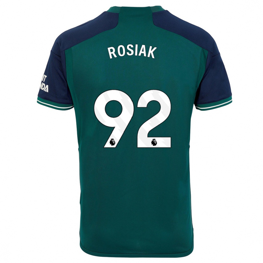 キッズフットボールミハル・ロシアック#92緑サードユニフォームシャツ2023/24ジャージーユニフォーム
