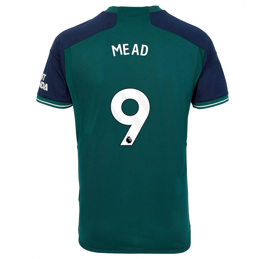 キッズフットボールベス・ミード#9緑サードユニフォームシャツ2023/24ジャージーユニフォーム