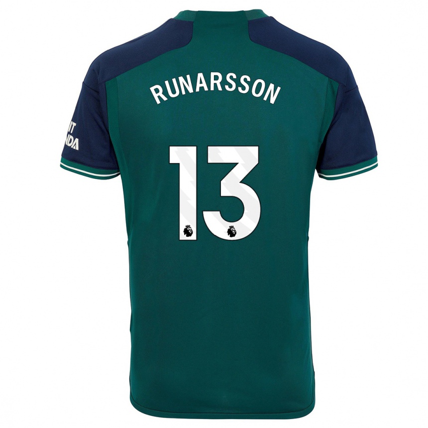 キッズフットボールルーナル・アレックス・ルーナルソン#13緑サードユニフォームシャツ2023/24ジャージーユニフォーム