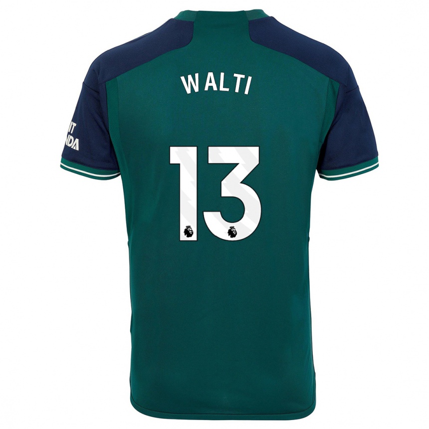 キッズフットボールリア・ヴァルティ#13緑サードユニフォームシャツ2023/24ジャージーユニフォーム