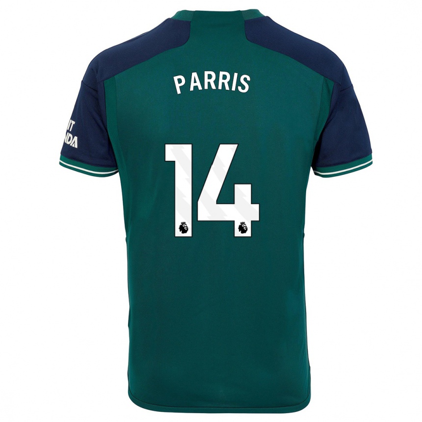 キッズフットボールニキータ・パリス#14緑サードユニフォームシャツ2023/24ジャージーユニフォーム