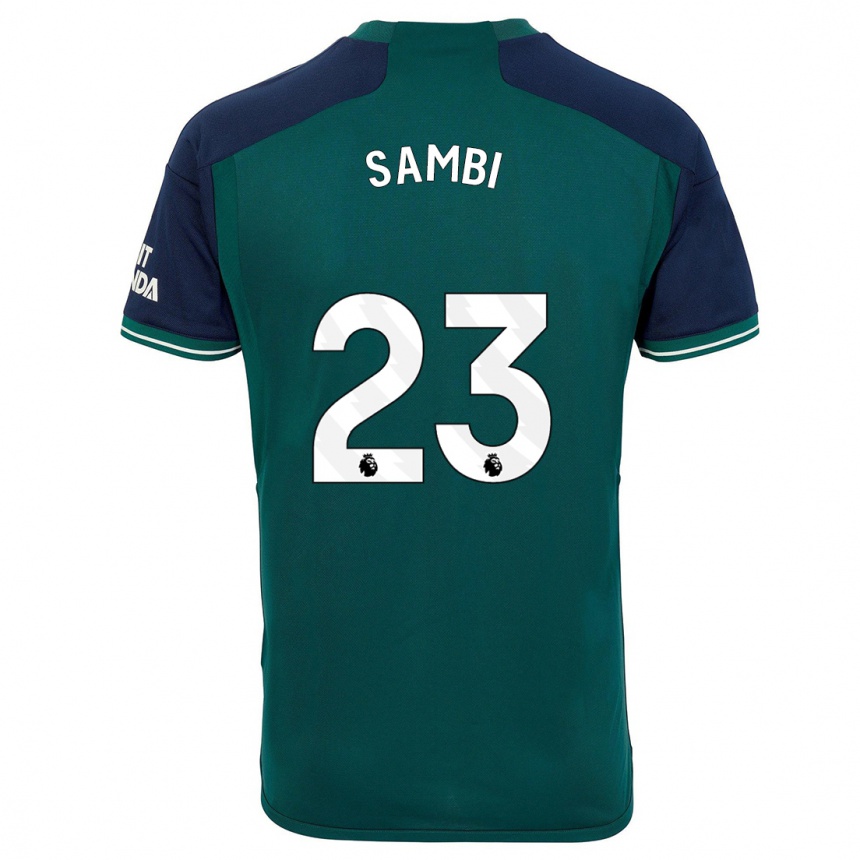 キッズフットボールサンビ・ロコンガ#23緑サードユニフォームシャツ2023/24ジャージーユニフォーム