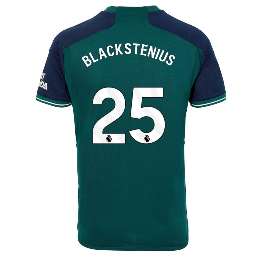 キッズフットボールスティーナ・ブラックステニウス#25緑サードユニフォームシャツ2023/24ジャージーユニフォーム