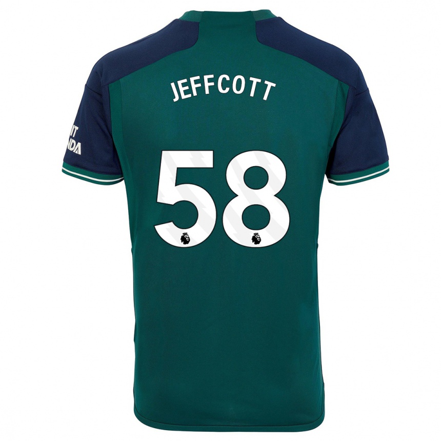 キッズフットボールヘンリージェフコット#58緑サードユニフォームシャツ2023/24ジャージーユニフォーム