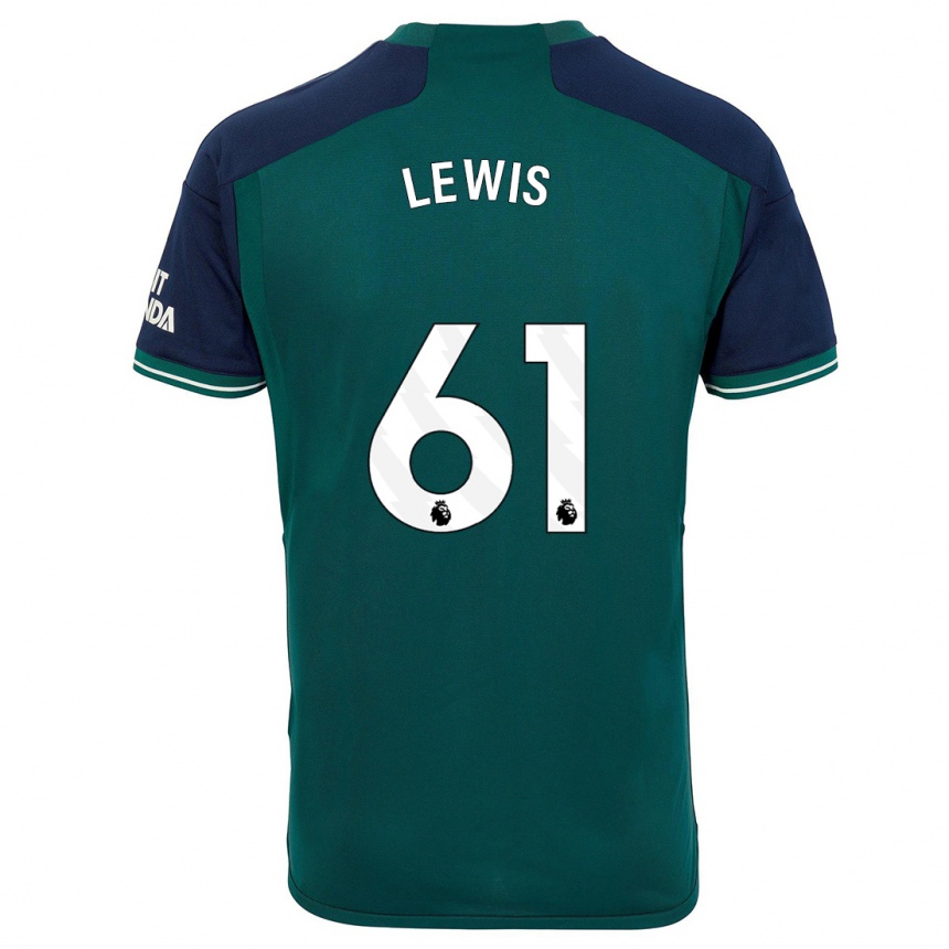 キッズフットボールジョージルイス#61緑サードユニフォームシャツ2023/24ジャージーユニフォーム