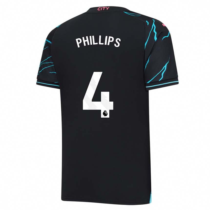 キッズフットボールカルバン・フィリップス#4濃紺サードユニフォームシャツ2023/24ジャージーユニフォーム