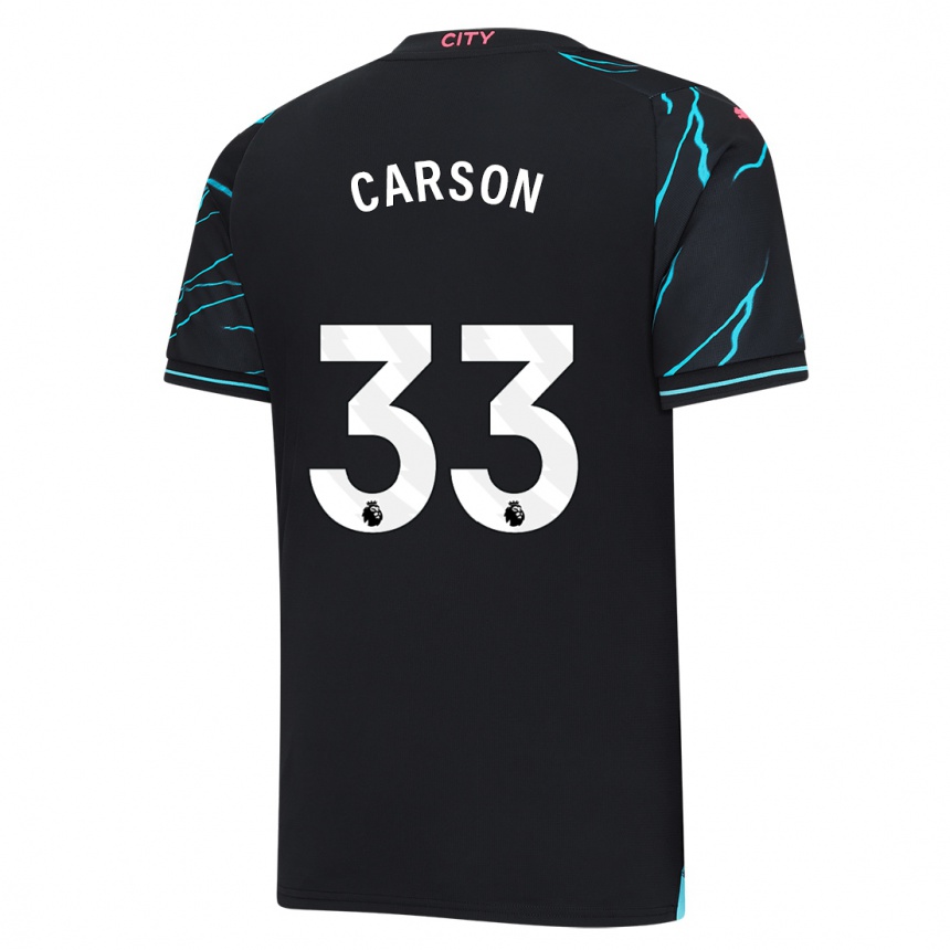 キッズフットボールスコット・カーソン#33濃紺サードユニフォームシャツ2023/24ジャージーユニフォーム