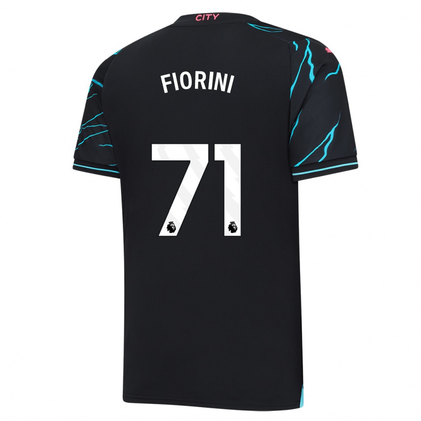 キッズフットボールフィオリーニ#71濃紺サードユニフォームシャツ2023/24ジャージーユニフォーム